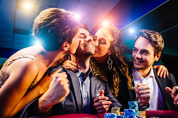 Live dealer table with professional croupier in studio